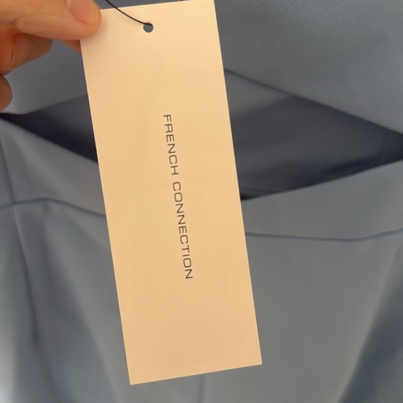 French Connection Whisper straight neck dress in placid Blue NWT $128 size 12 - Picture 5 of 8